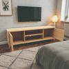 Mshliw 63" Bamboo TV Cabinet with Doors & Shelves, Natural Media Console and Storage Stand for Living Room, Entryway or Bathroom - 4 of 4