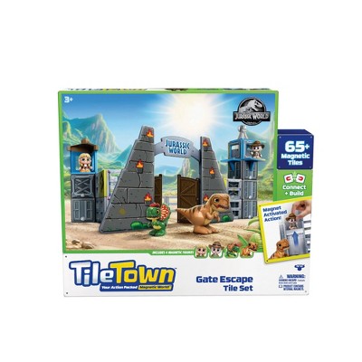 Tile Town Jurassic World Dino Escape Magnetic Tiles Playset