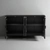 Sideboard Storage Cabinet with Water Wave Textured Doors, Rubberwood Veneer, Adjustable Shelves, Wooden Buffet Console for Dining Room or Kitchen - 4 of 4