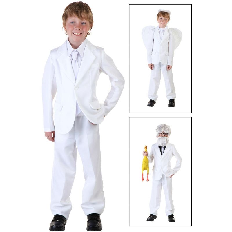 HalloweenCostumes.com Boy's White Suit Costume, 2 of 3