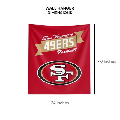 San Francisco 49ers Red and Gold NFL Wall Hanging