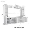 Minimalism Black TV Stand Console Table for TV Up to 75", Ample Storage Space Entertainment Wall Unit Set with Adjustable Shelves - Maison Boucle - 4 of 4