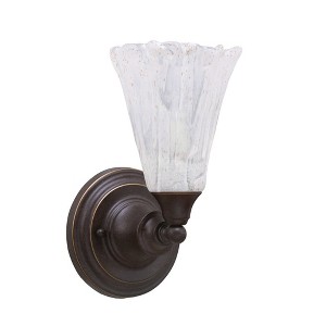 Toltec Lighting Any 1 - Light Sconce in  Dark Granite with 5.5" Fluted Italian Ice Shade - 1 of 1