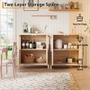29" Large Buffet Cabinet with Storage,Sideboard Buffet Cabinet with Glass Doors, Modern Farmhouse Console Table, for Kitchen Dining Room, Living Room - 3 of 4