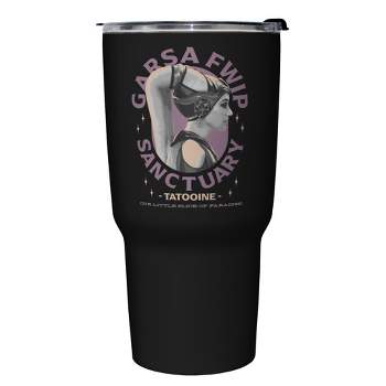 Star Wars: The Book of Boba Fett Character Line-Up  Stainless Steel Tumbler w/Lid - Black - 27 oz.