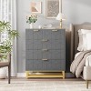 Nasitip 5 Drawer Dresser for Bedroom, Modern Chest with Gold Metal Base & Handles, Storage Cabinet for Closet, Living Room - 4 of 4