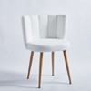 NicBex Dining Chairs Set of 2,Armless Kitchen Chair with Iron Tube Wood Color Legs and Curved Back for Dining Room,Kitchen - 4 of 4