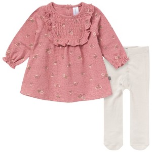 Modern Moments by Gerber Baby Girls' 2-Piece Dress and Tights Set - 1 of 4