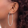 Black Bow Jewelry 2mm x 60mm 14k White Gold Polished Round Endless Hoop Earrings - 3 of 4