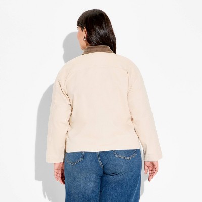Женские куртки Wild Fable Women's Twill 90's Barn Field Jacket - Wild Fable™ Tan 1X — фото 3