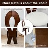 QingMoon Key-Design Dining Chairs Set of 2, PU Leather Solid Wooden Kitchen Chairs with White Round Cushion, Home Chair for Living Room - 2 of 4