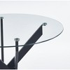 Cross Leg Modern Dining Table, with Round or Square Table Top, Pedestal Dining Table, End Table Leisure Coffee Table - 4 of 4
