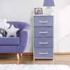 Sorbus 4 Drawers Chest Nightstand - Storage for Closet, Home, College Dorm - Features Steel Frame, Wood Top, & Fabric Bins - 4 of 4