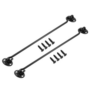 Unique Bargains 201 Stainless Steel Cabin Eye Latch Gate Door Swivel Hook with Mounting Screws 2 Pcs - 1 of 4