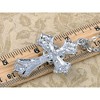 Alilang Vintage-Inspired Silvery Tone Cross Pendant Necklace with Crystal Rhinestone Accents - 3 of 4