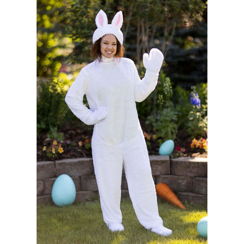HalloweenCostumes.com Adult White Bunny Costume, 3 of 12