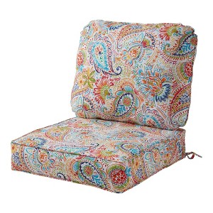 Kensington Garden 2pc Outdoor Chair Back Cushion Set - 1 of 4