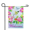 Northlight Welcome Hummingbird Floral Outdoor Garden Flag 12.5" x 18" - 2 of 4