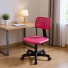 HomeRoots Hot Pink and Black Adjustable Height Swivel Rolling Office Chair - 2 of 4