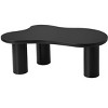 NicBex Coffee Tables for Living Room 44" Cloud Coffee Table Curved Profile Design Irregular End Table with Round Edge, Black - 4 of 4