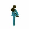 De Carlini Italian Ornaments 7.0 Inch Joelle In Metallic Glitter Blue Suit Tree Ornament , Ornament Italian Diva Shopper (1PC) - 2 of 3