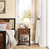 End Table, Industrial side table with storage, 2 Tiers Nightstand with Drawer£¬featured Bedside for Bedroom, Living Room - 4 of 4