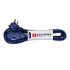 Globe Electric 9' Fabric Extension Cord with 3 Polarized Outlets, Navy: Indoor Electrical Cord, 16 AWG, 9ft Length - 2 of 4