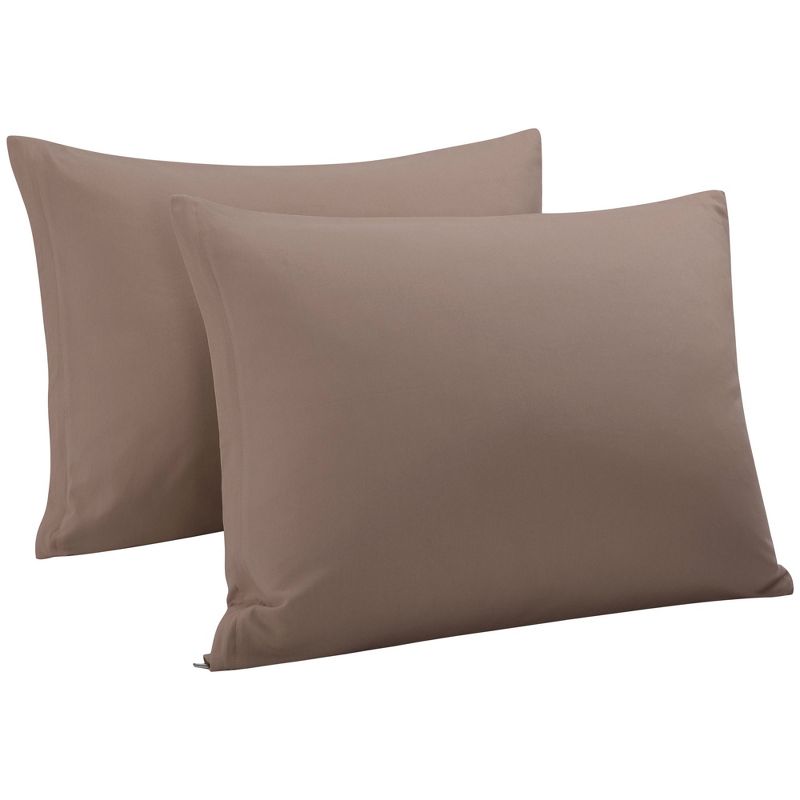 PiccoCasa Cotton Pillow Cover Cases Zippered Pillowcases 2 Pcs, 1 of 7