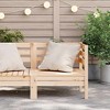 vidaXL Patio Sofa Corner/Outdoor Garden Set - Pine Wood - Modular Design - 25"x25"x24.6" - Brown - 3 of 4
