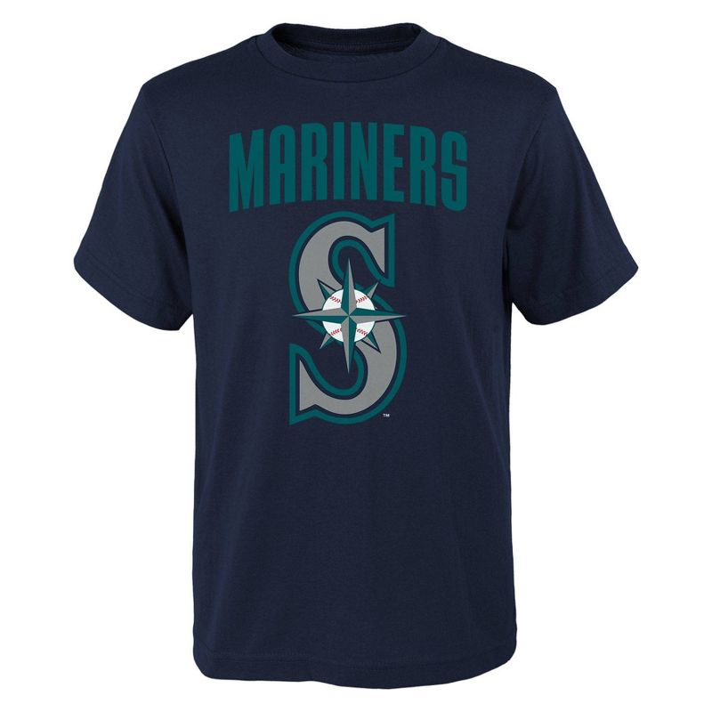 MLB Seattle Mariners Boys&#39; Oversize Graphic Core T-Shirt, 1 of 2