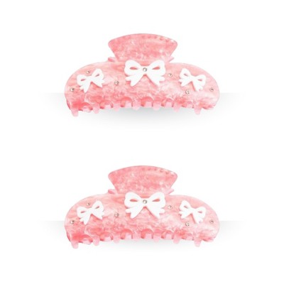 LA Glam Co. Hollywood 3" Claw Clips - All Hair - 2-Pack