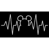 Men's Mickey & Friends Heartbeat Mickey Mouse Logo T-Shirt - 2 of 4