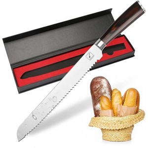 imarku Bread Knife, German High Carbon Stainless Steel Bread Slicing Knife, 10-Inch Serrated Edge Cake Knife, Bread Cutter for Homemade Crusty Bread - 1 of 4