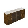 Wooden Side Cabinets, Sideboard Buffet Cabinet, with Tempered Glass Doors, Built in Shelves, Storage Cabinet for Dining Room, Living Room, Bedroom - 2 of 4
