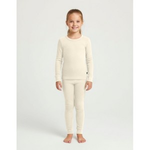 City Threads Girls USA-Made Soft & Cozy Thermal Long Johns 2-Piece Set - Warm Base Layer & Loungewear - 1 of 4