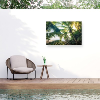 Trademark Fine Art - Stefan Hefele  Hide under Palms Matted Framed Art