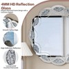 Lyngins Silver Bathroom Mirrors,Wood Frame Wall Mirrors,HD Decorative Mirrors,Wave Vanity Mirrors for Bathroom,Bedroom - 4 of 4