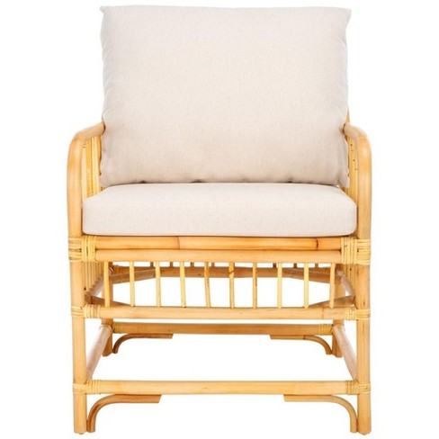 Reiley Accent Chair W/ Cushion - White/Natural - Safavieh - image 1 of 4