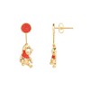Disney Womens Winnie the Pooh Gold Plated Red Glitter Balloon Swinging Earrings - 3 of 4