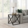  22" Metal Side Table in Black - Henn&Hart - 2 of 4