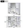 Grungis Wall Mounted Bathroom Storage Cabinet,35'' x28'' Medicine Cabinet with Mirror and Towels Bar,Storage Cabinet for Bathroom - 3 of 4
