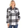 Collections Etc Ladies Plaid Cozy Button-Front Shirt Jacket - 4 of 4