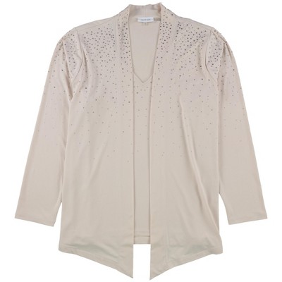 Calvin Klein Womens Embellished Pullover Blouse