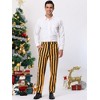 INSPIRE CHIC Men's Casual Striped Slim Fit Color Block Business Pants - 3 of 4