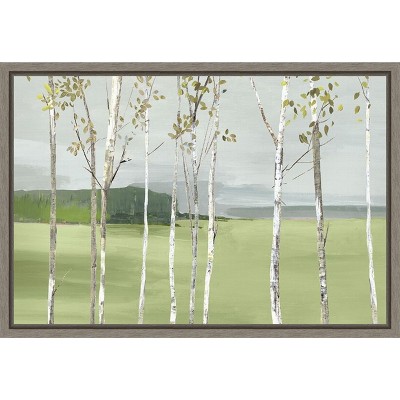 Amanti Art Birch Valley (Trees) by Allison Pearce Canvas Wall Art Print Framed 23 x 16-in.