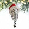 Christmas Themed Microphone Glass Ornament, Music Themed Gift for Musicians| OrnamentallyYou - 2 of 4
