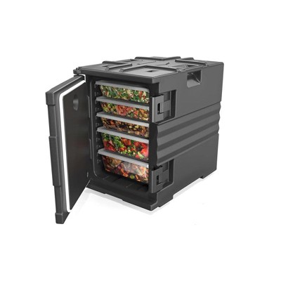 Winado 82 QT Food Storage Container Catering Food Box Insulated Food Carrier in Black