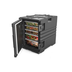 Winado 82 QT Food Storage Container Catering Food Box Insulated Food Carrier in Black - 1 of 3