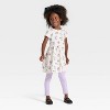 Toddler Girls' Short Sleeve Halloween Animals Dress - Cat & Jack™ Cream - 3 of 3