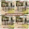 DOMETOUR Dog Playpen Indoor Outdoor, Metal Heavy Portable Foldable Dog Fence for Large Medium Small Dogs - 3 of 4